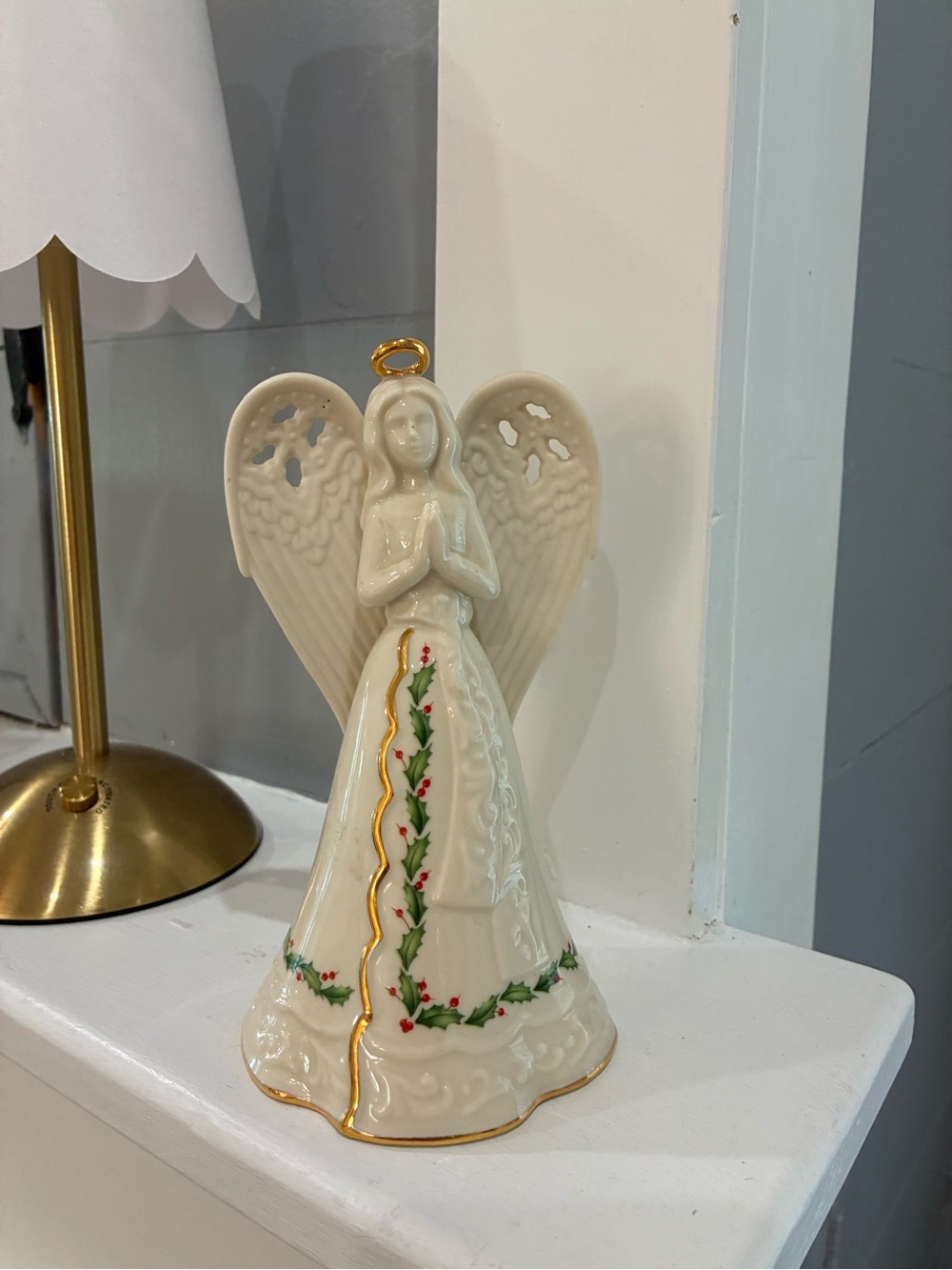 Lenox Holiday Porcelain Christmas Angel Bell Ornament - MINT ✨